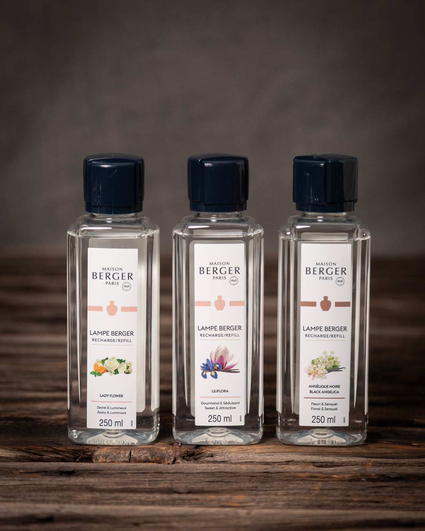 NYHET! Maison Bergers Trio pack eternity refill 3x250ml Lady flower-Liliflora-Black Angelica